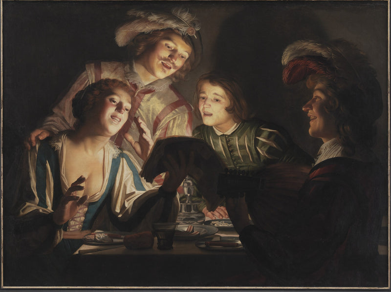 กลุ่มดนตรีในแสงเทียน - Gerrit van Honthorst
