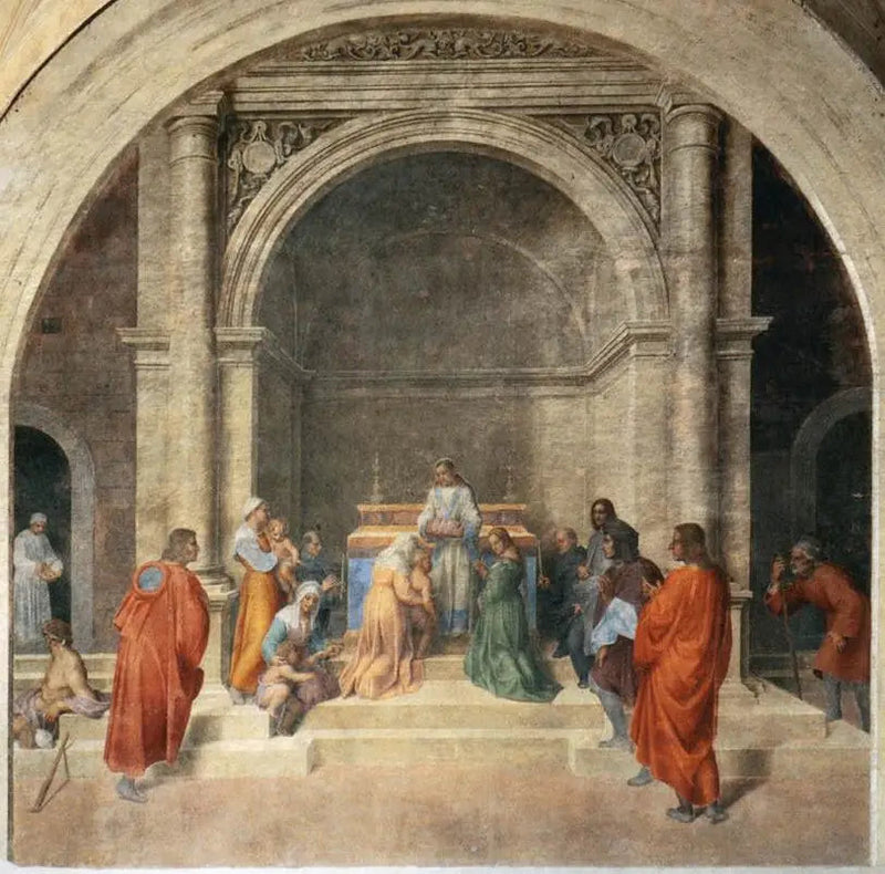 การรักษาอัศจรรย์ด้วยอัฐิของ Filippo Benizzi - Andrea del Sarto