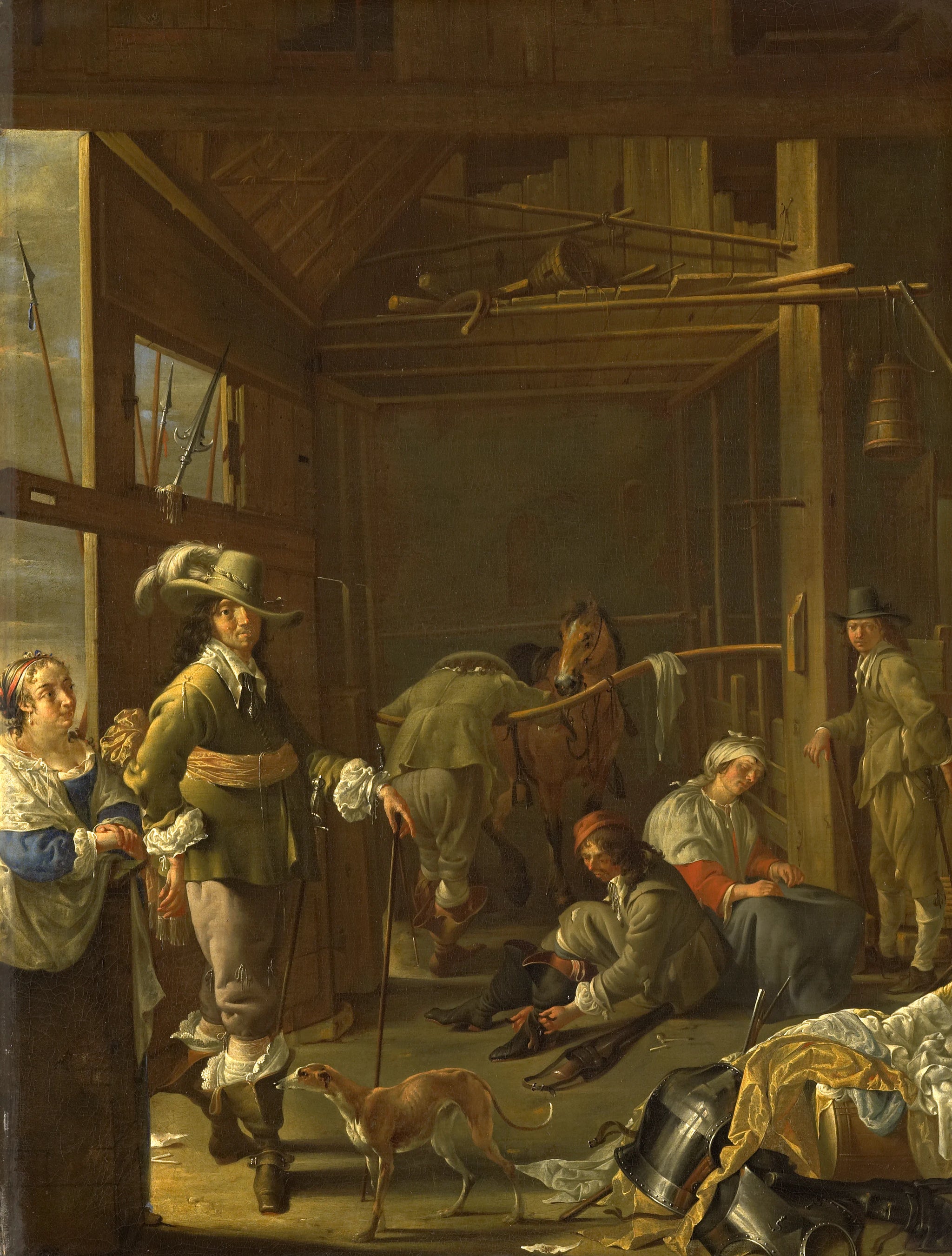 Guerriers dans une écurie - Jacob Duck