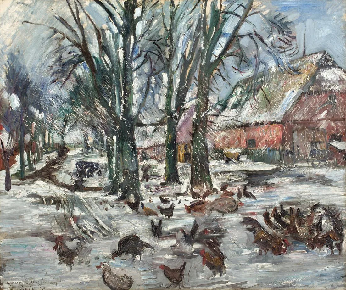 Gutshof im Winter - Lovis Corinth image 1 reproduction de peinture à l’huile