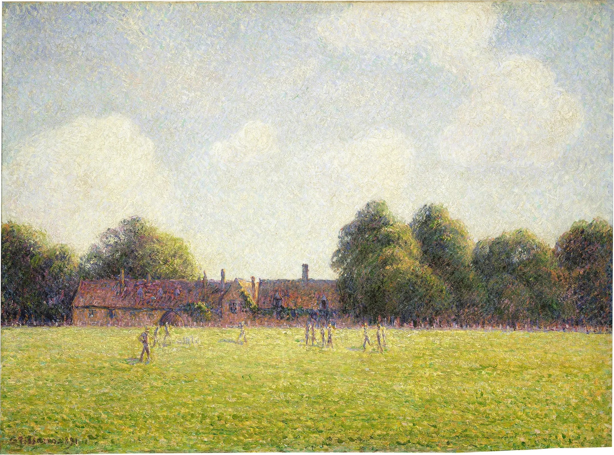 Hampton Court Green - Camille Pissarro image 1 reproduction artisanale de tableau