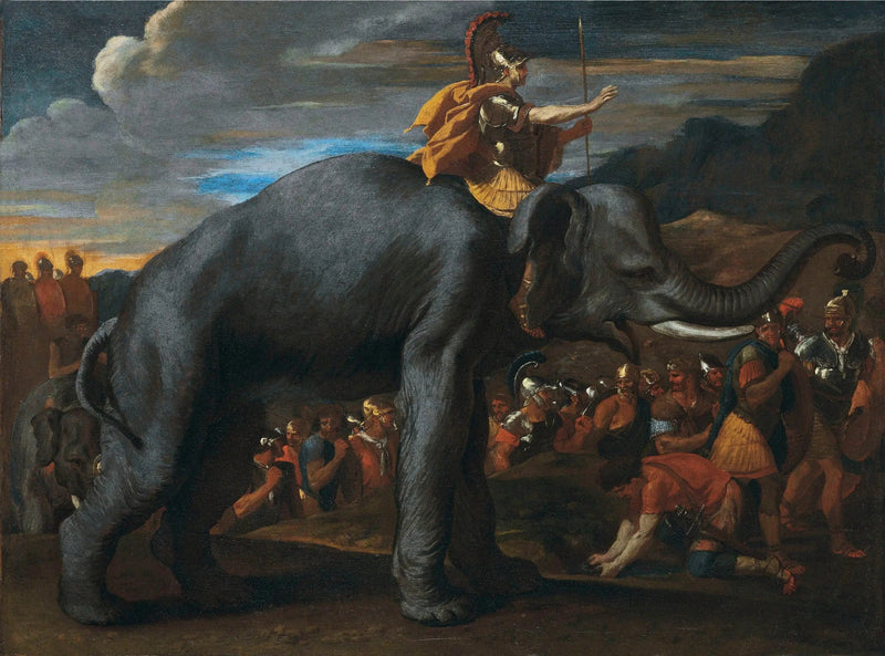 ฮันนิบาลข้ามเทือกเขาแอลป์บนหลังช้าง - Nicolas Poussin
