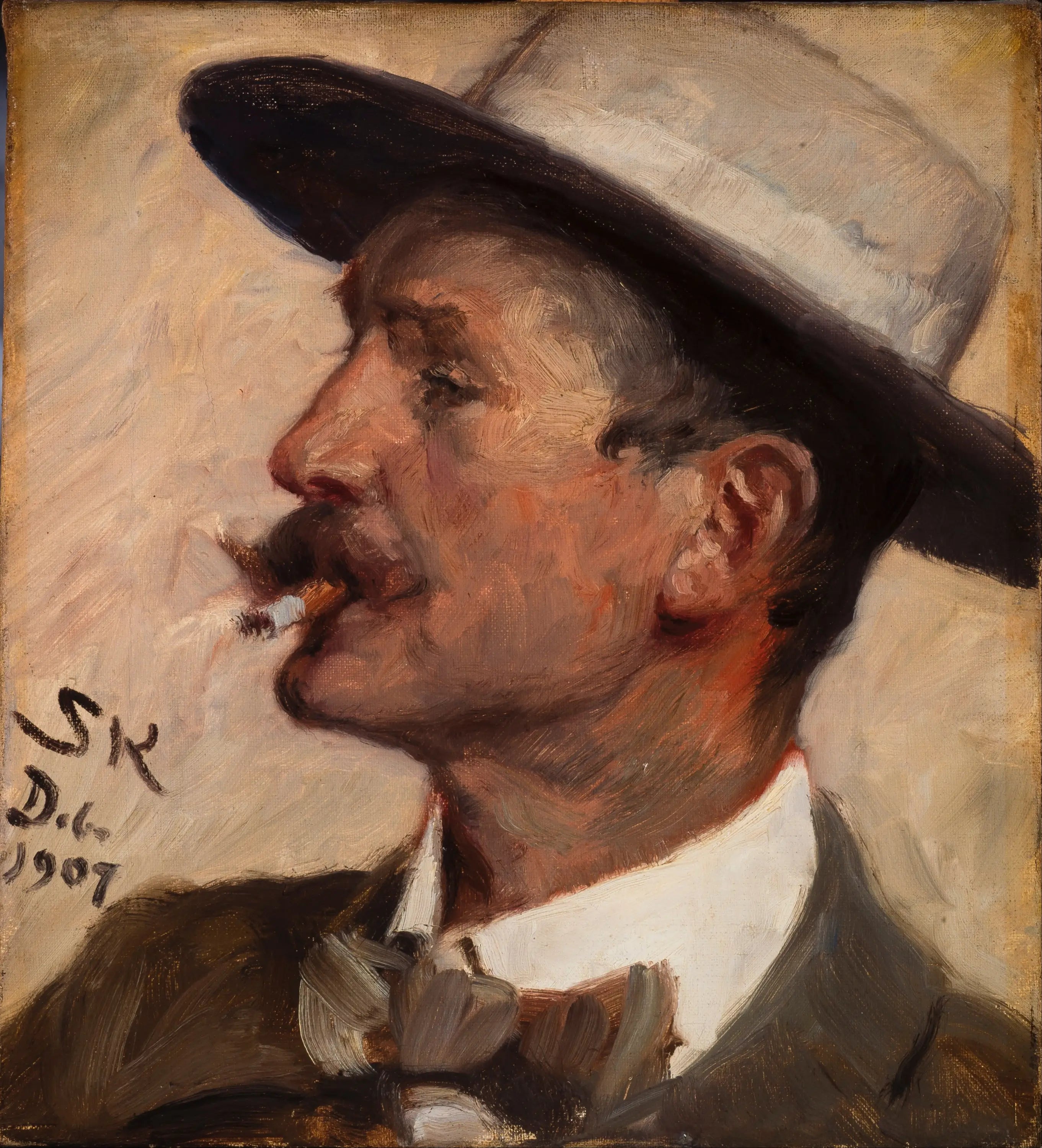 Hans Gyde Petersen - Peder Severin Krøyer image 1 tableau peint à l’huile sur toile