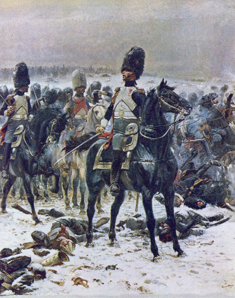 หัวขึ้นเลย! พันเอก Lepic ที่ Eylau เมื่อวันที่ 8 กุมภาพันธ์ ค.ศ. 1807 - Édouard Detaille