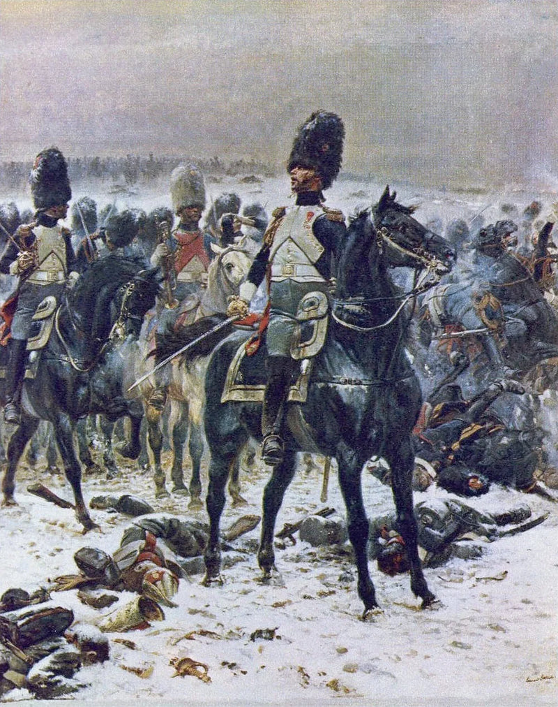 หัวขึ้นเลย! พันเอก Lepic ที่ Eylau เมื่อวันที่ 8 กุมภาพันธ์ ค.ศ. 1807 - Édouard Detaille