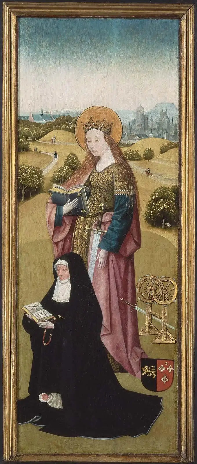 Heilwich van der Rullen et ses Filles avec Sainte Marie-Madeleine (face extérieure) ; Hendrixke van Langhel