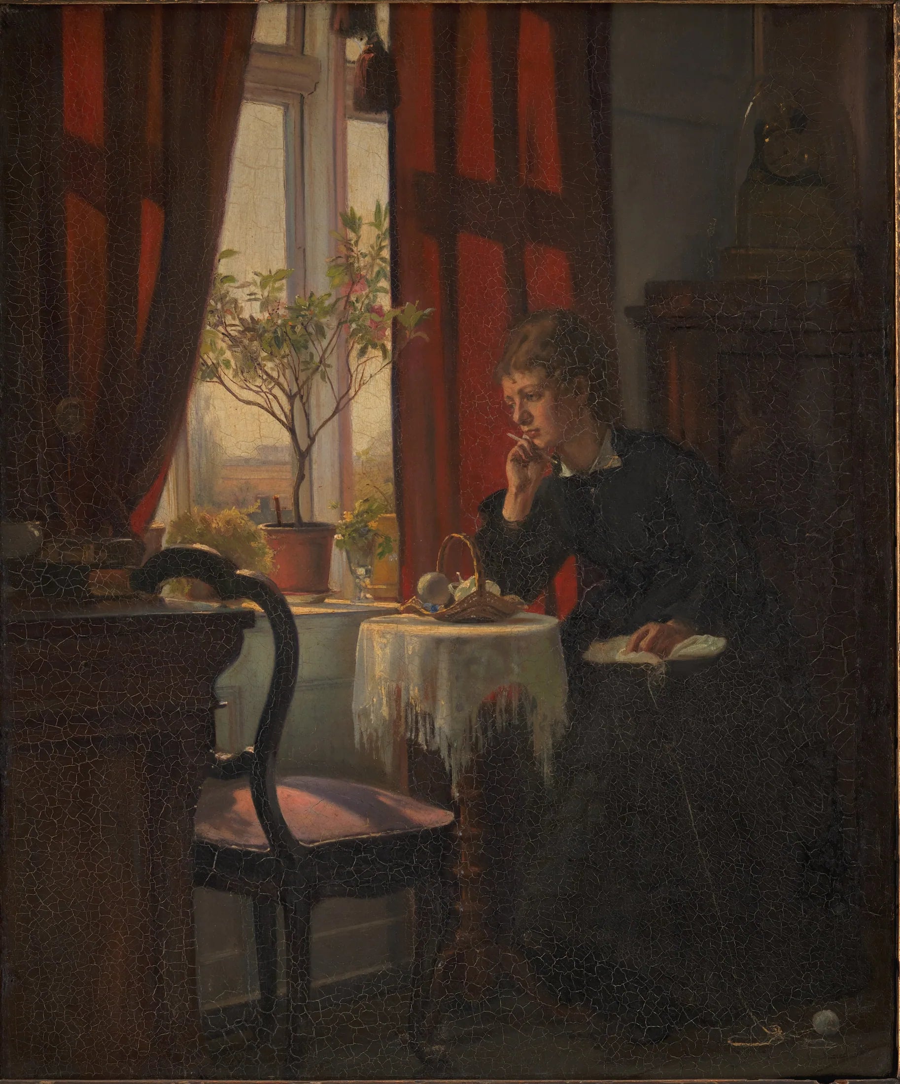 Helga Johansen, sœur des artistes - Viggo Johansen image 1 reproduction de peinture à l’huile