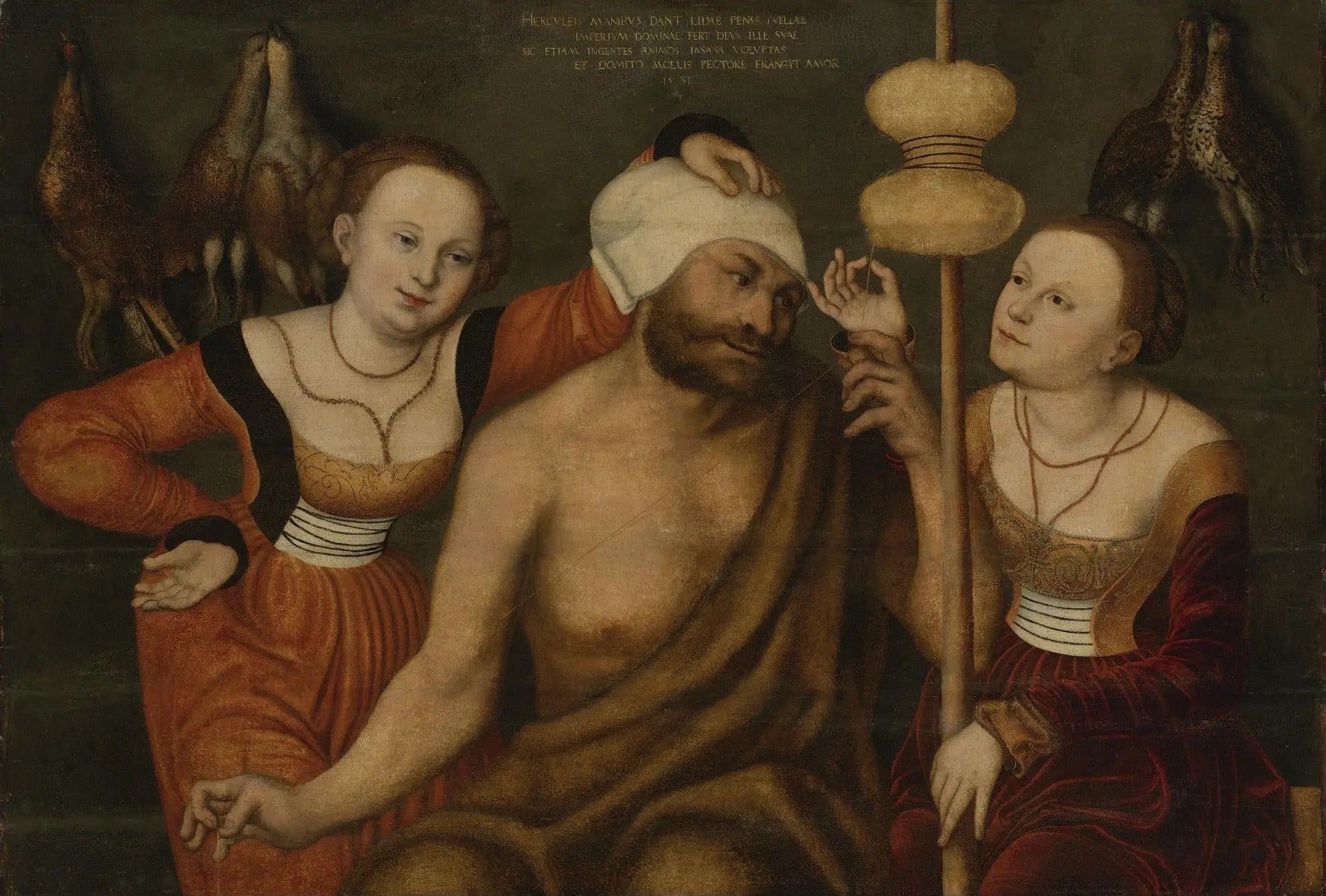 Héraclès et Omphale - Lucas Cranach the Elder image 1 copie de tableau peinte à la main