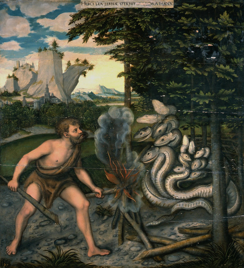 Hercule tuant l'Hydre de Lerne - Lucas Cranach the Elder
ฮีโร่ฆ่าสิงโต Hydra ของ Lerne - ลูคัส ครานัค เดอะ เอลเดอร์