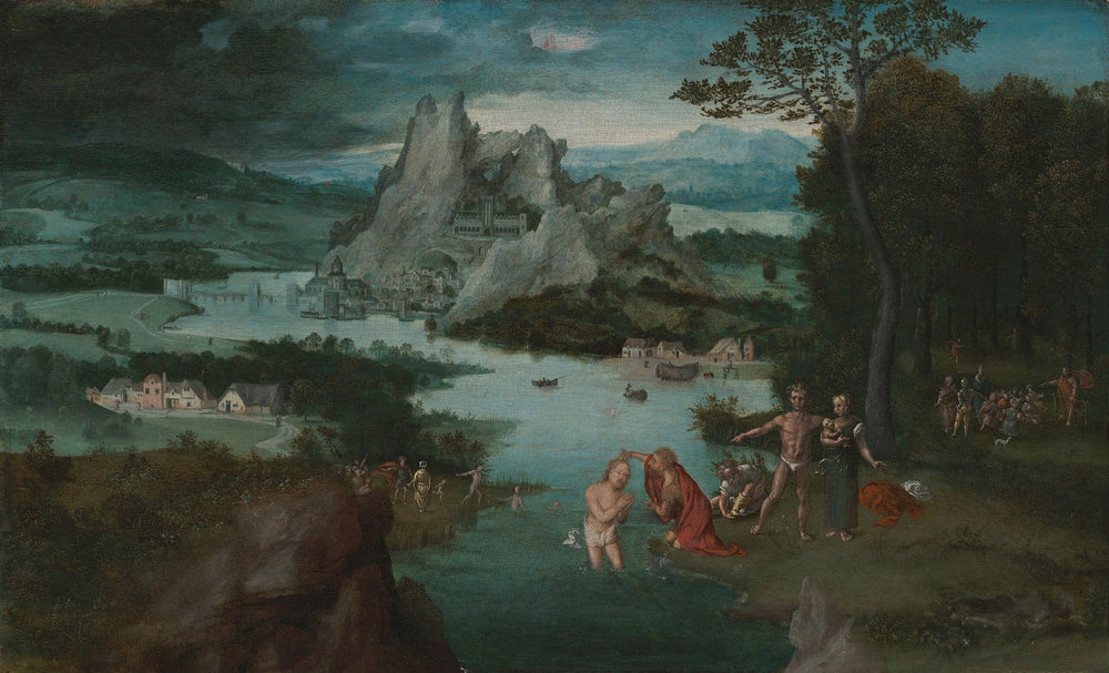 Het doopsel van Christus - Joachim Patinier image 1 reproduction de peinture à l’huile
