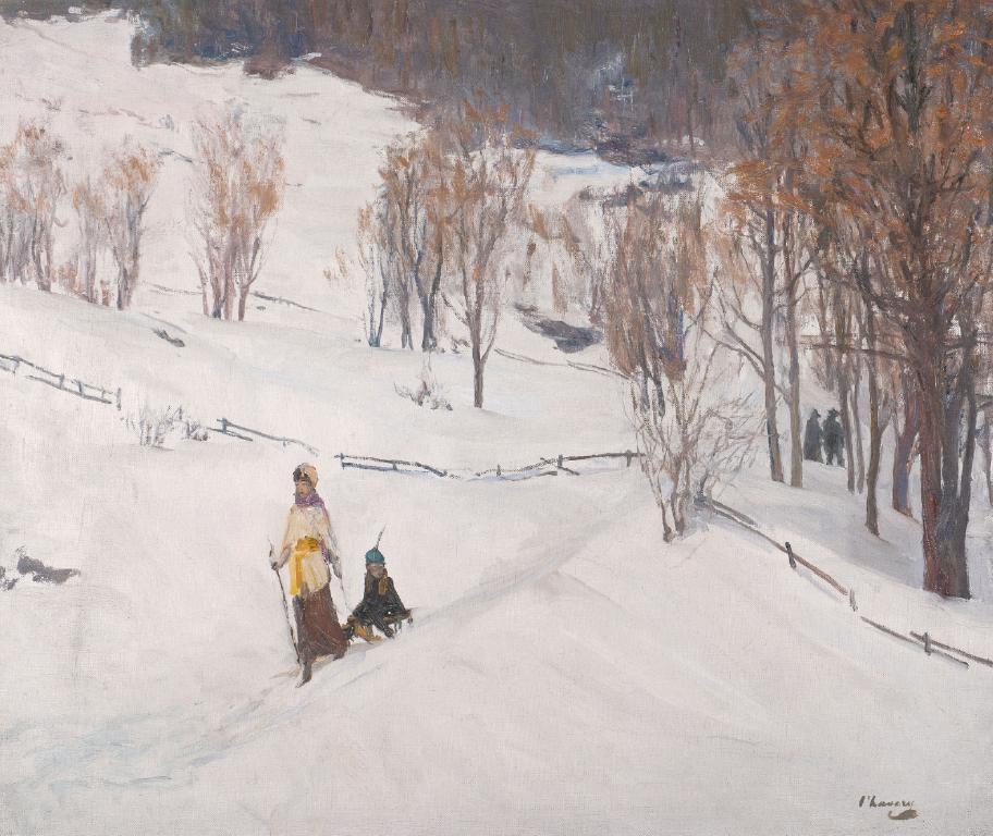 Hiver - John Lavery image 1 copie de tableau peinte à la main