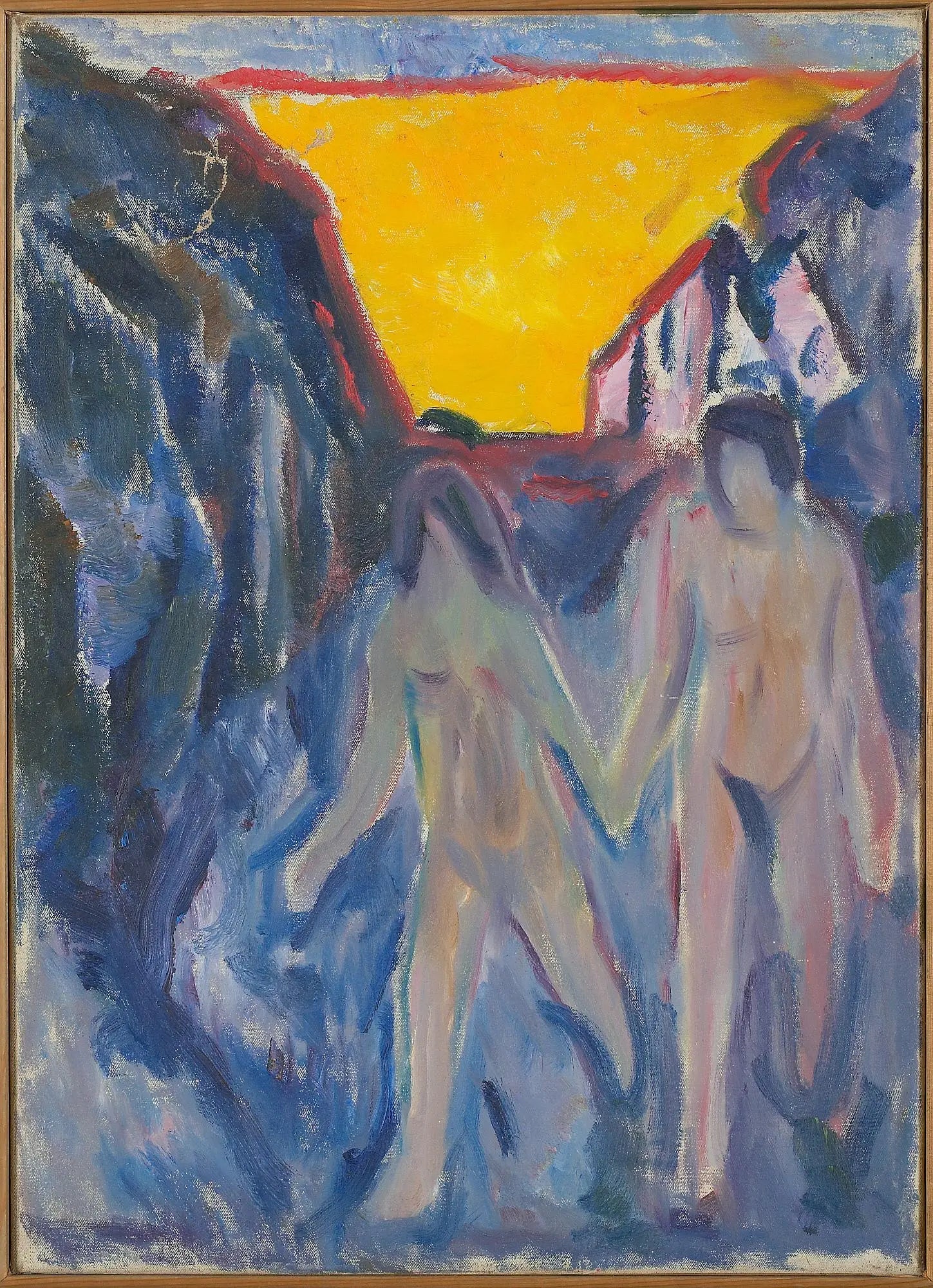 Homme et Femme nus, marchant - Edvard Munch image 1 copie peinte à la main à l’huile