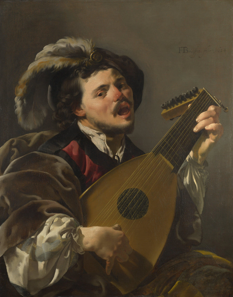 Homme jouant d'un luth - Hendrick ter Brugghen