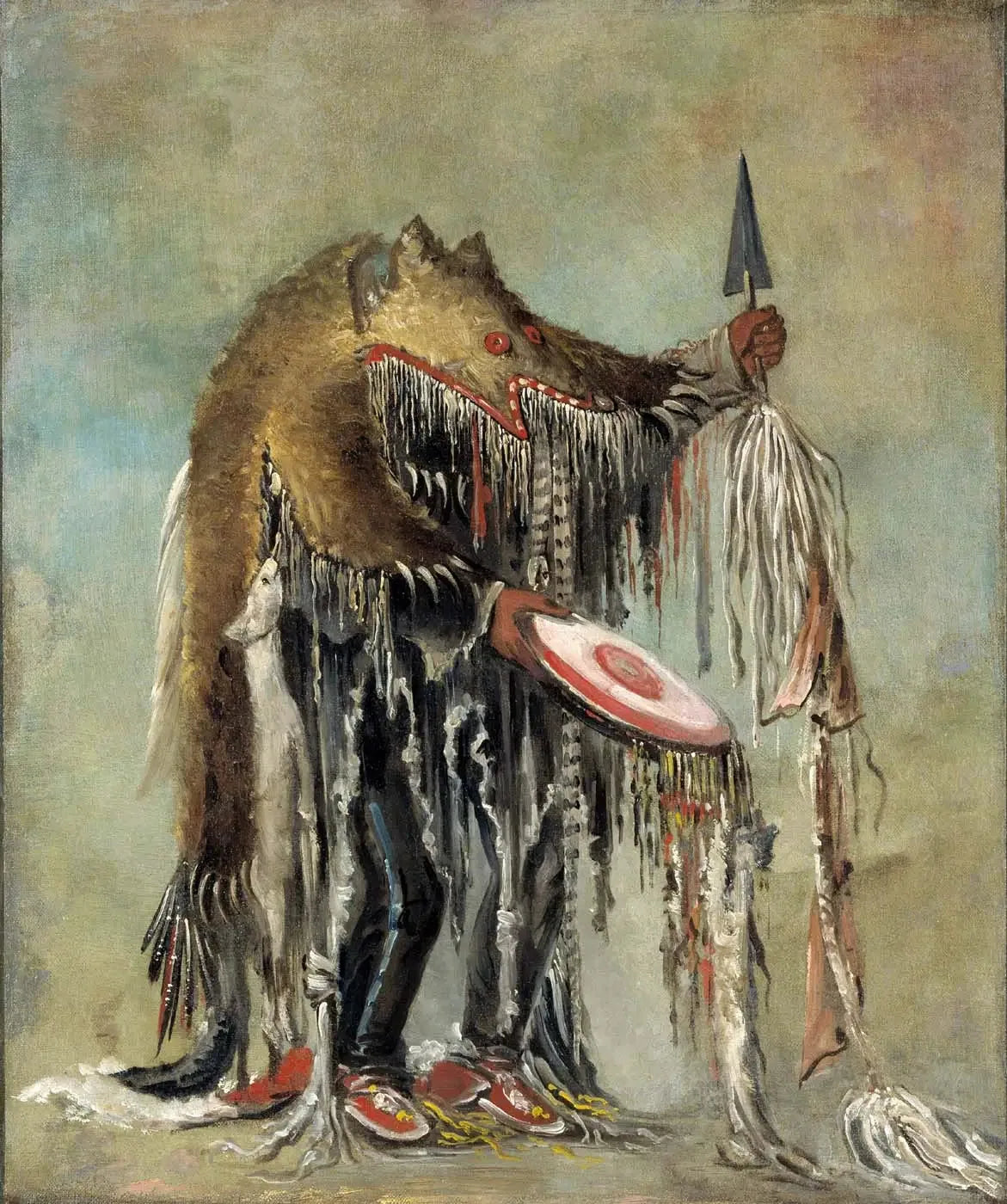 Homme médecine - George Catlin image 1 tableau peint à l’huile sur toile