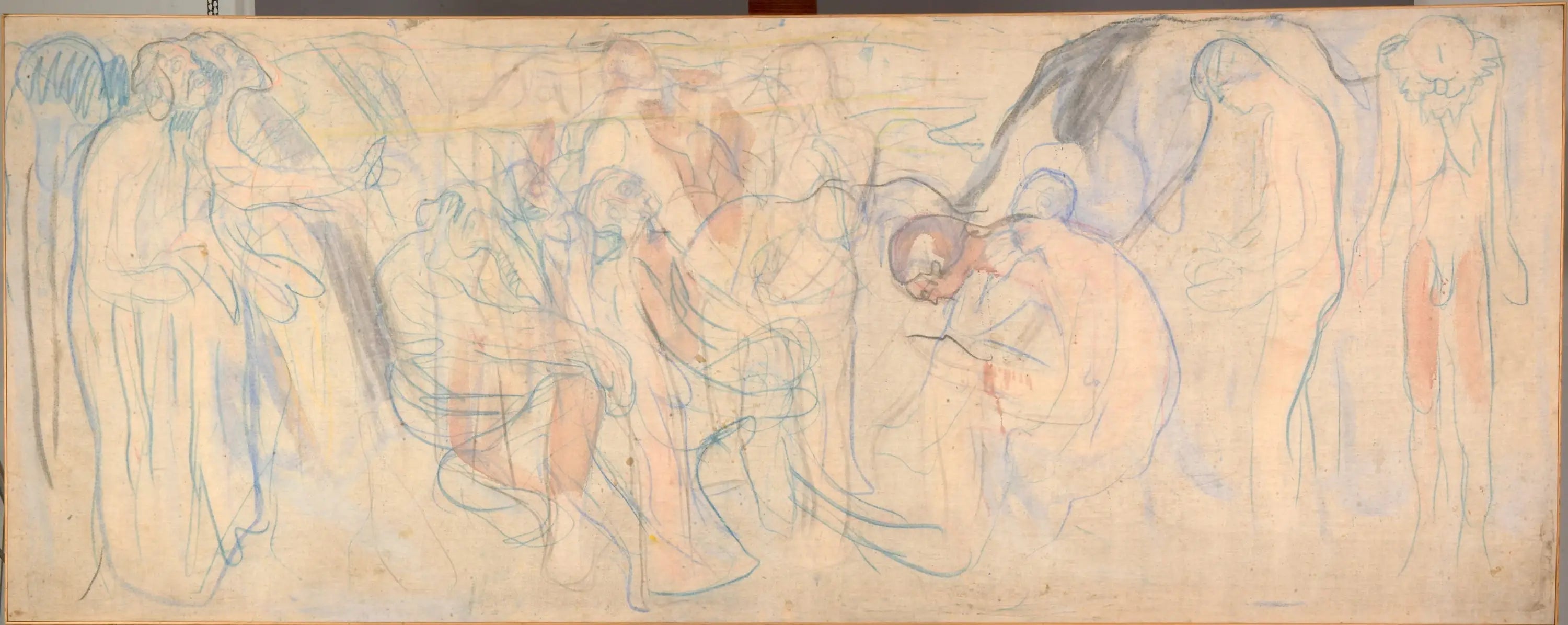 Hommes nus dans un paysage - Edvard Munch image 1 tableau peint à l’huile sur toile