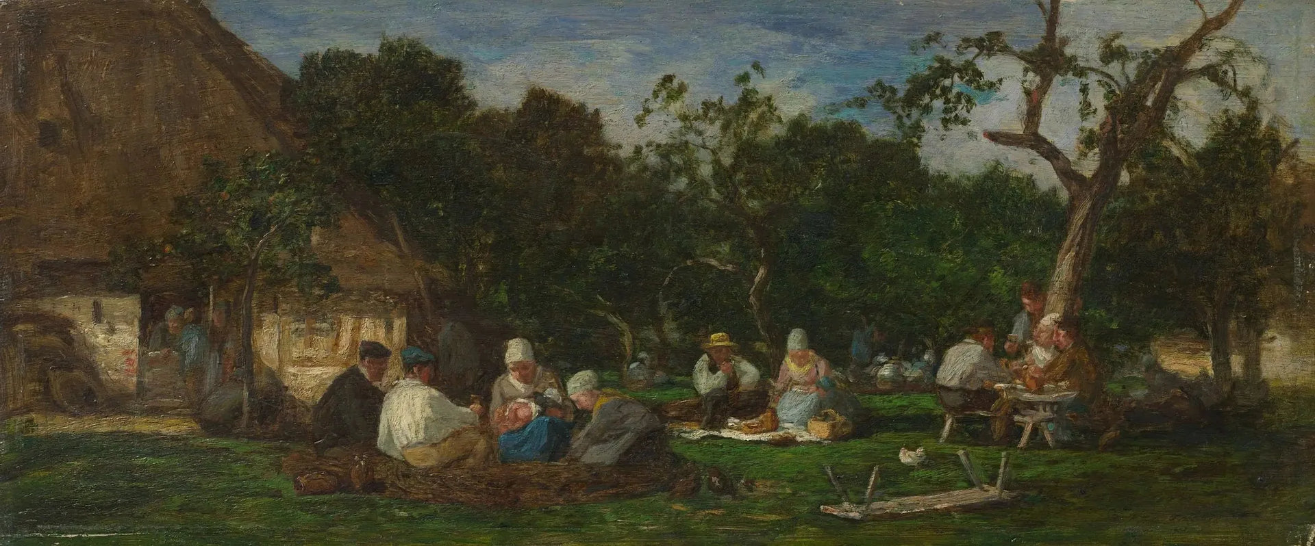 Honfleur : La Ferme Saint-Siméon - Eugène Boudin image 1 reproduction de peinture à l’huile
