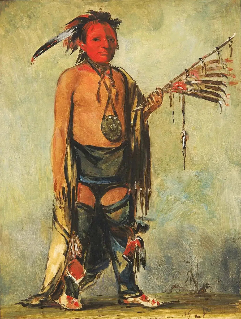 Hoo-w'a-ne-kaw, petit élan - George Catlin image 1 copie de tableau peinte à la main