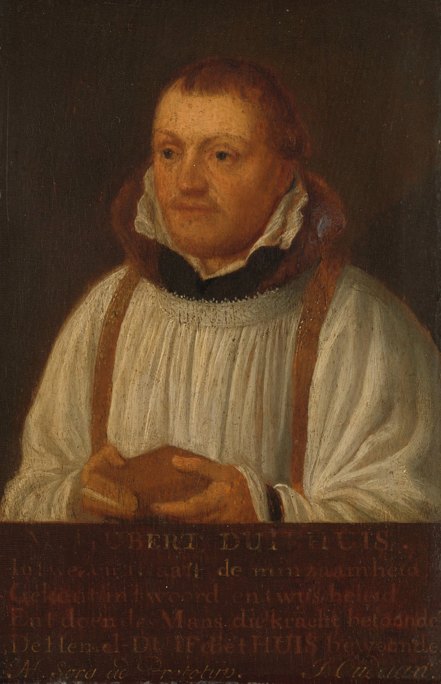Huybert Duyfhuys (1531-81). Curé de l'église St Jacobskerk d'Utrecht - Hendrick Martensz Sorgh