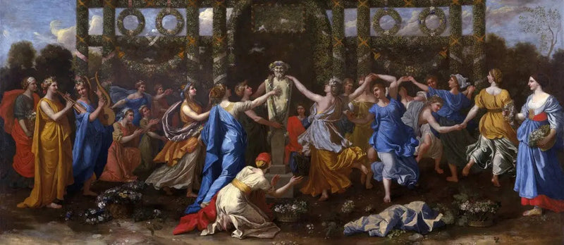 Hyménée แต่งหญิงในโอกาสของการบูชาสักการะที่ Priape - Nicolas Poussin
