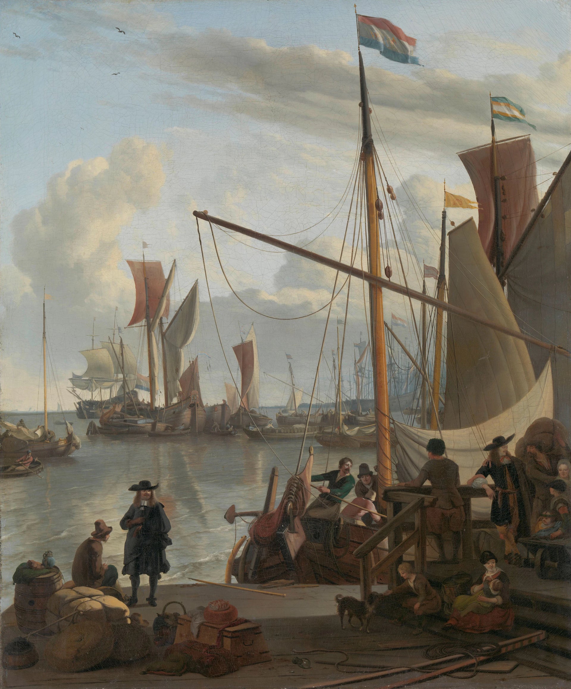 L'IJ devant Amsterdam, vu du Mosselsteiger - Ludolf Bakhuizen