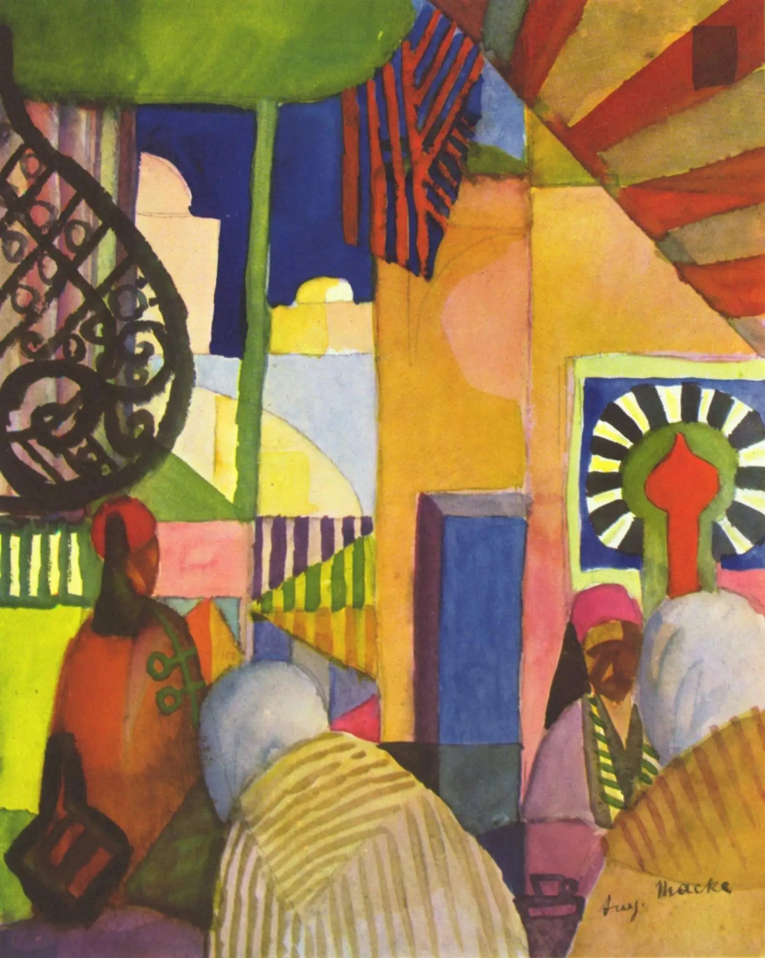 Im Basar - August Macke image 1 copie peinte à la main à l’huile