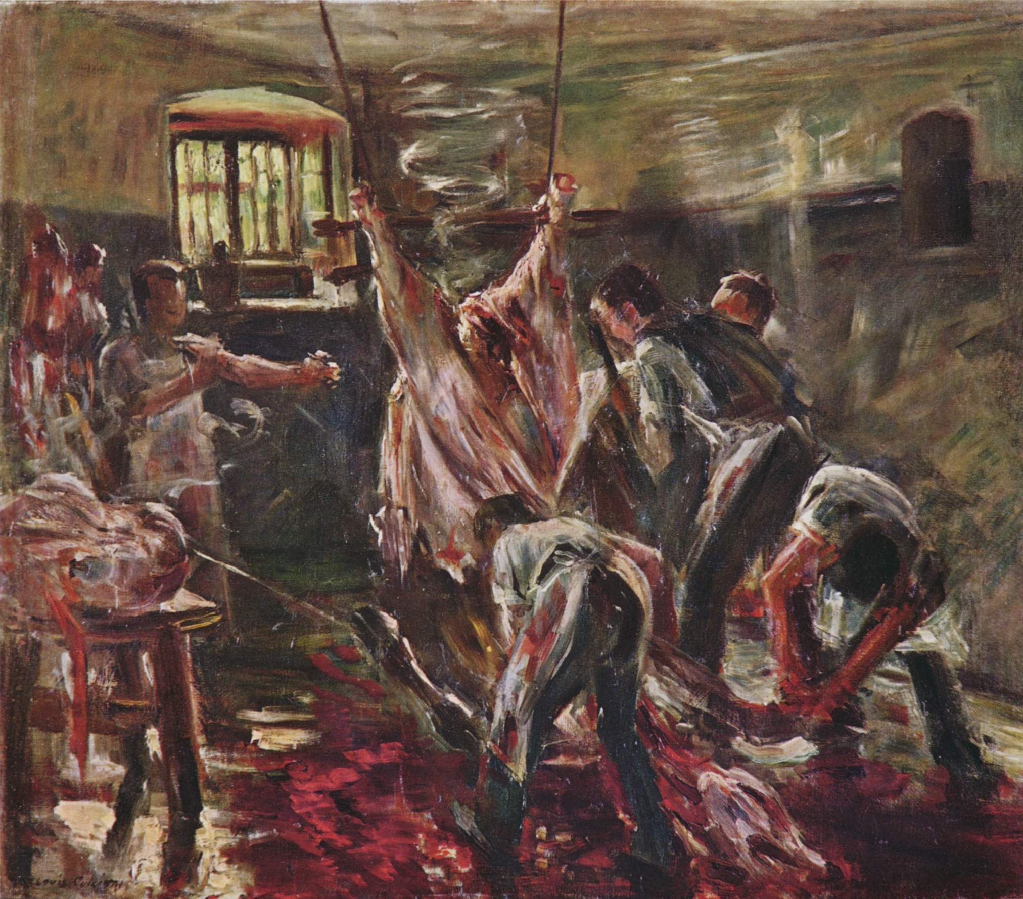Im Schlachthaus - Lovis Corinth image 1 reproduction de peinture à l’huile