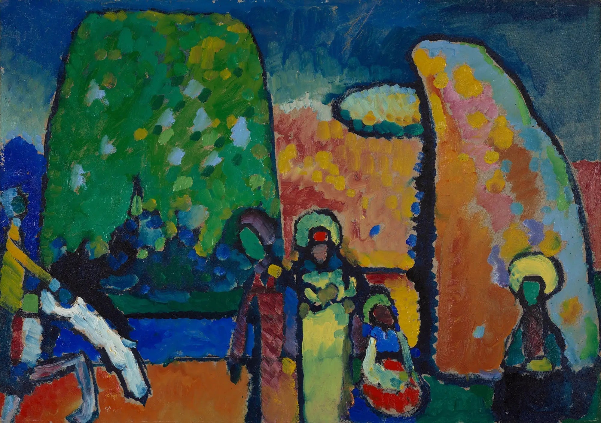 Improvisation n° 2 Marche funèbre (étude) - Vassily Kandinsky image 1 reproduction d’œuvre d’art à l’huile