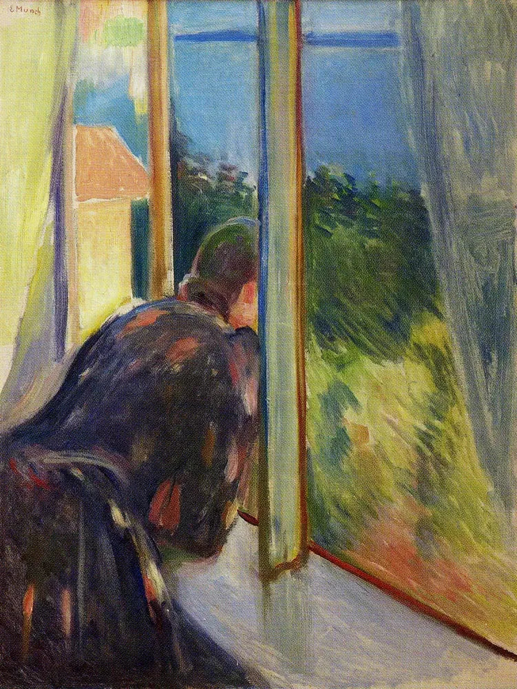 Inger près de la fenêtre - Edvard Munch image 1 reproduction d’œuvre d’art à l’huile