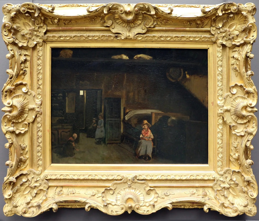 ภายในบ้าน Bilier ใกล้ Limoges - Jean-Baptiste Camille Corot