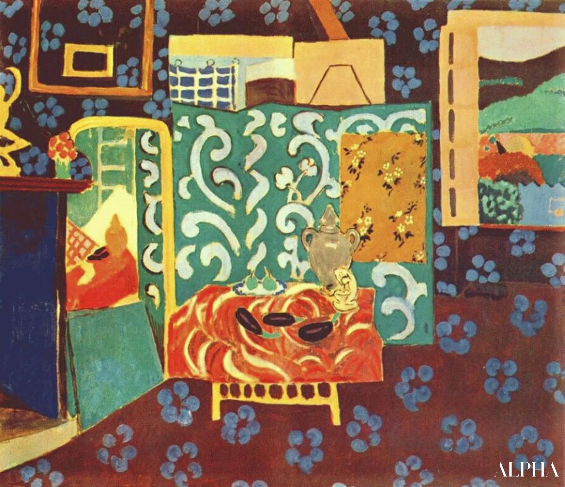 Interior with Eggplants - Matisse - High-end Reproductions of Paintings and Artwork