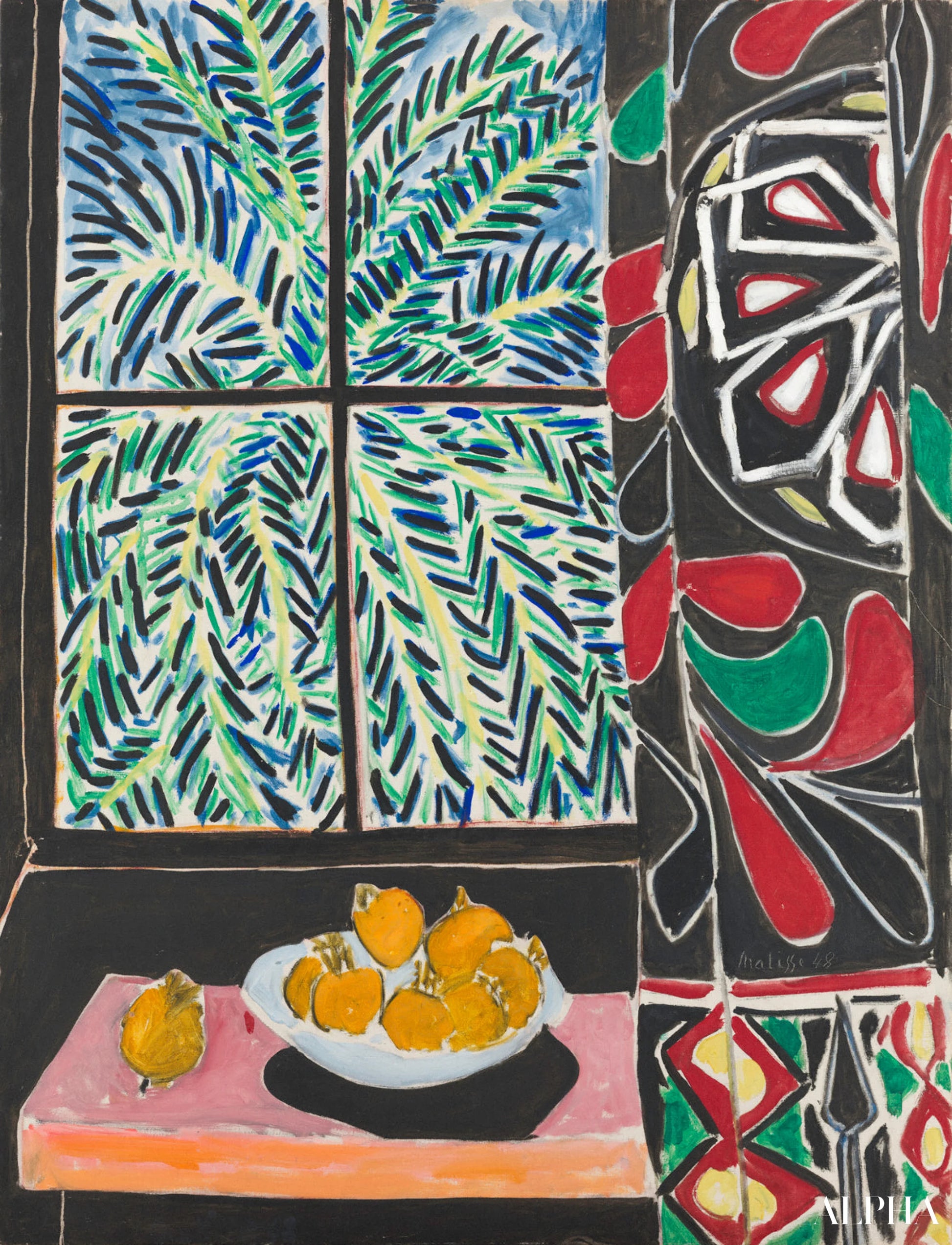 Intérieur avec rideau égyptien - Matisse - Reproductions de tableaux et peintures haut de gamme