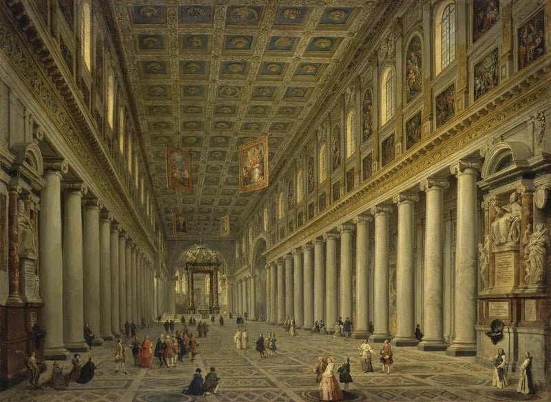ภายในโบสถ์ซานต์มารีอาแมจโจเร (Santa Maria Maggiore) ที่โรม - จวานนี ปาโอล โปนินี