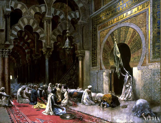 Intérieur de la mosquée de Cordoue - Edwin Lord Weeks - Reproductions de tableaux et peintures haut de gamme