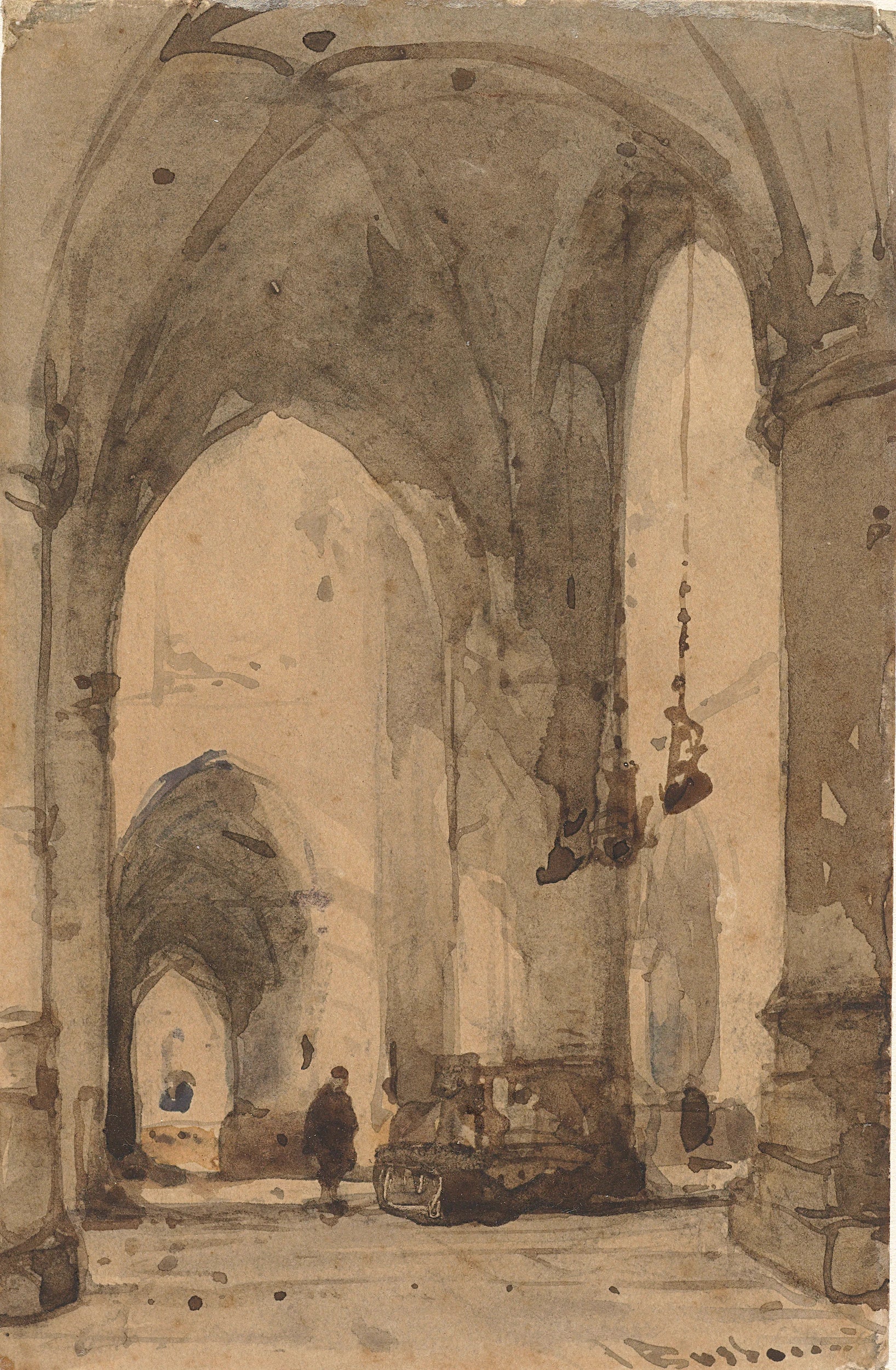 Intérieur de l'église Saint-Bavon à Haarlem - Johannes Bosboom