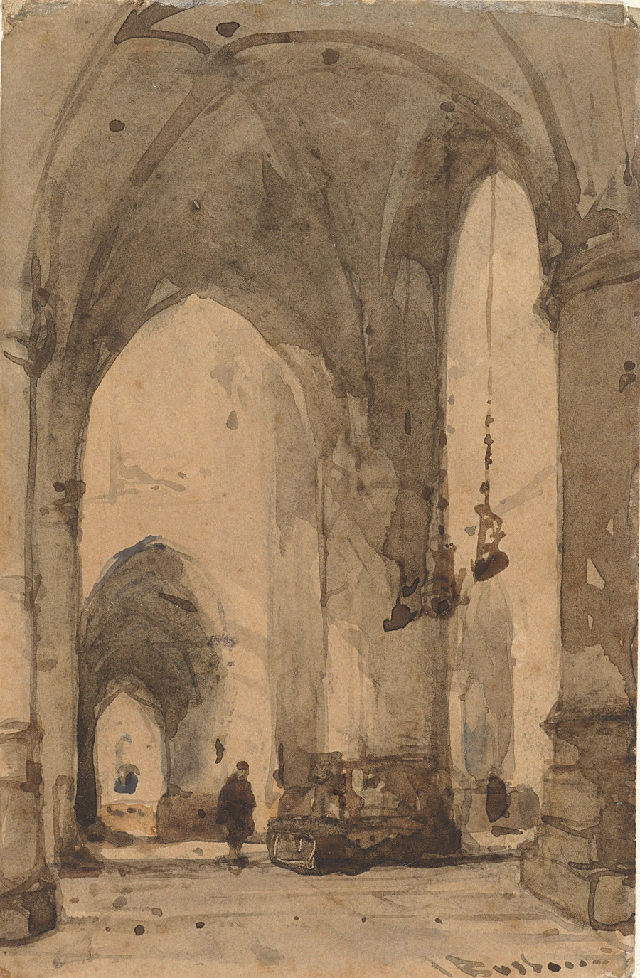 Intérieur de l'église Saint-Bavon à Haarlem - Johannes Bosboom