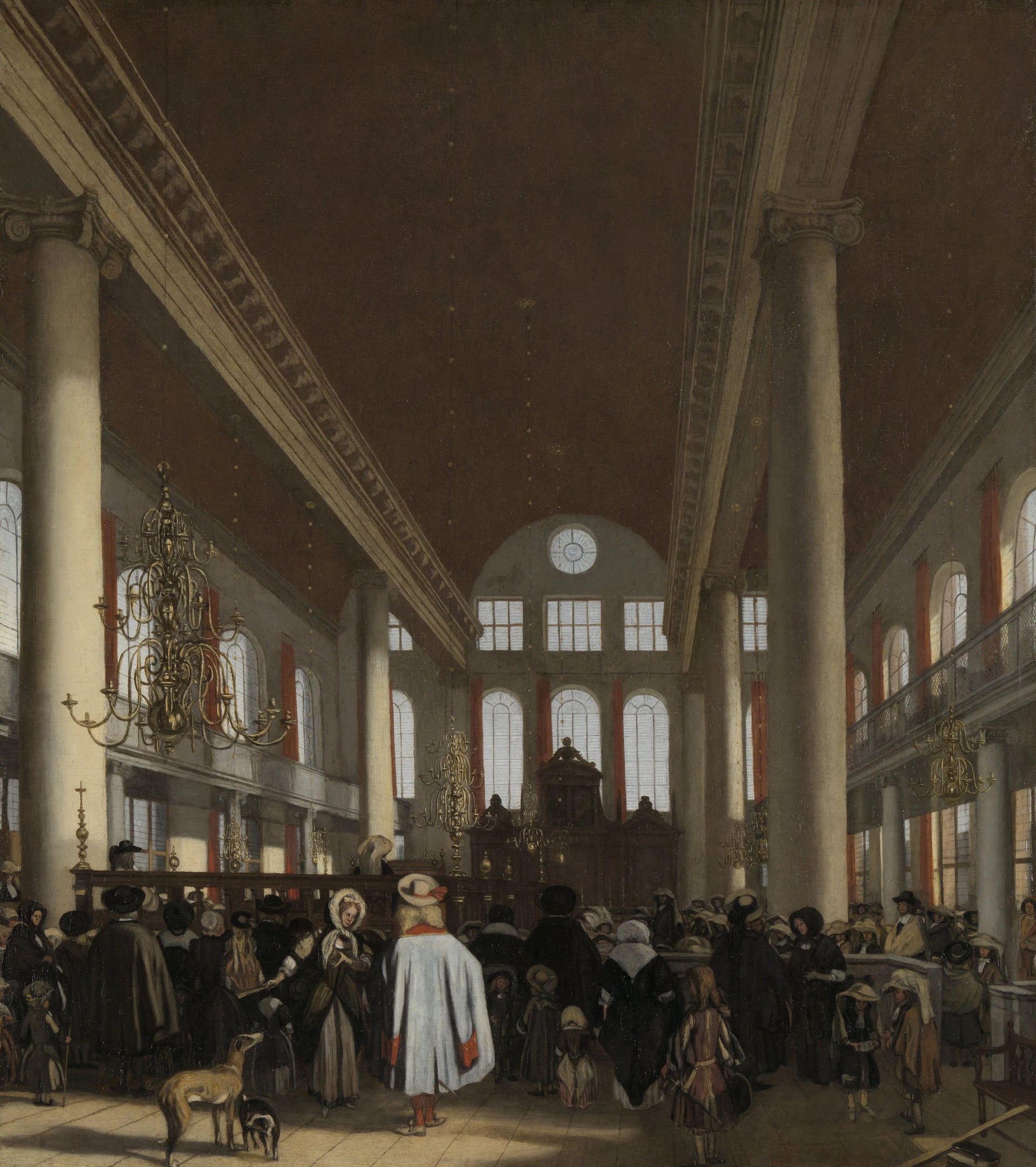 Intérieur de la synagogue portugaise d'Amsterdam - Emanuel de Witte