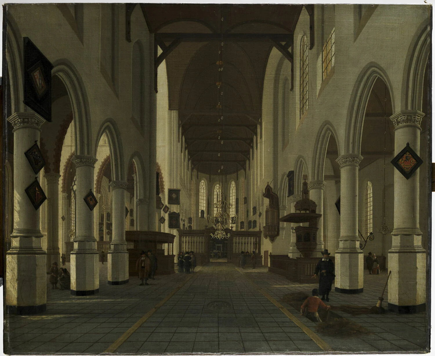 Intérieur de la Vieille Église (Oude Kerk) de Delft - Hendrick Cornelisz. van Vliet