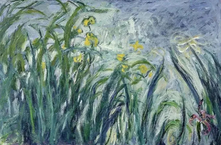 Iris jaunes et mauves - Claude Monet image 1 reproduction artisanale de tableau