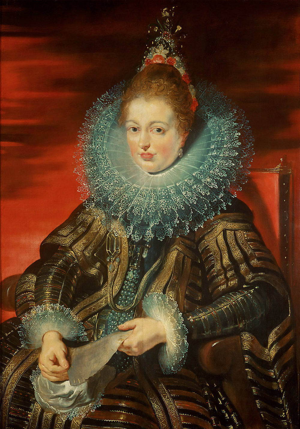 Isabelle-Claire-Eugénie, épouse d'Albrecht VII - Jacob Jordaens image 1 tableau peint à l’huile sur toile