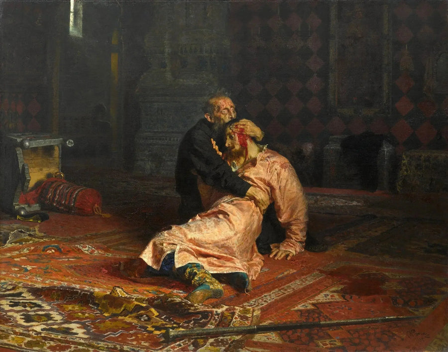 อิวาน the Terrible ฆ่าบุตรชายของเขา - Ilya Repin