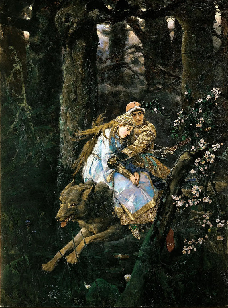 อิวาน ซาเรวิช ขี่หมาป่าสีเทา - Viktor Vasnetsov