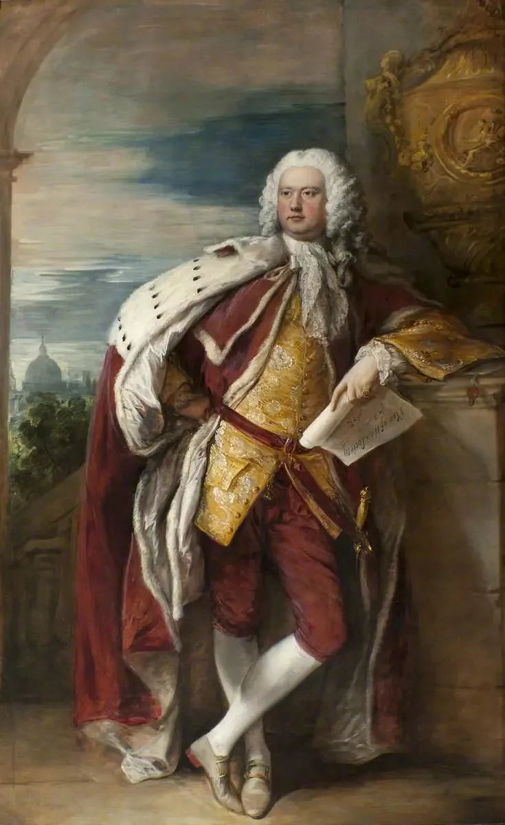 จาค็อบ บูเวรี (1694–1761), ไวเคานต์คนแรกแห่งฟอล์กสตัน และประธานคนแรกของสมาคมศิลปะ (ตามทอมас ฮัดสัน) - ทอมาส เกนส์บรูก