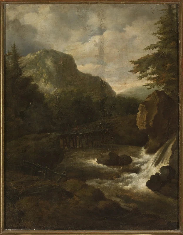 Cascade dans les montagnes, peinture de Jacob van Ruisdael