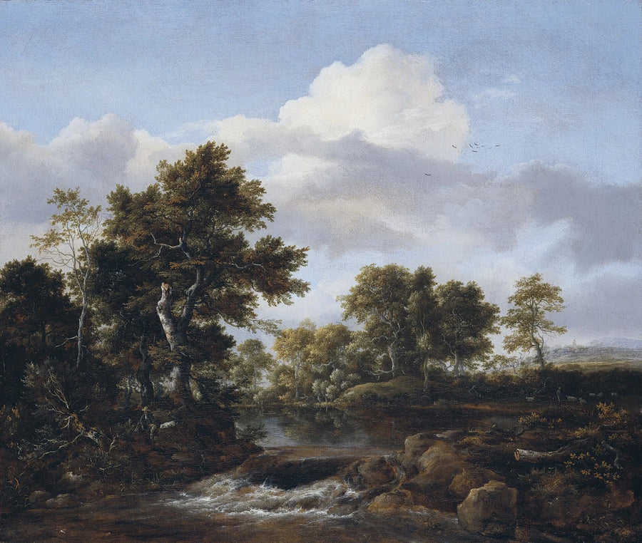 Paysage boisé avec ruisseau de Detroit - Jacob van Ruisdael