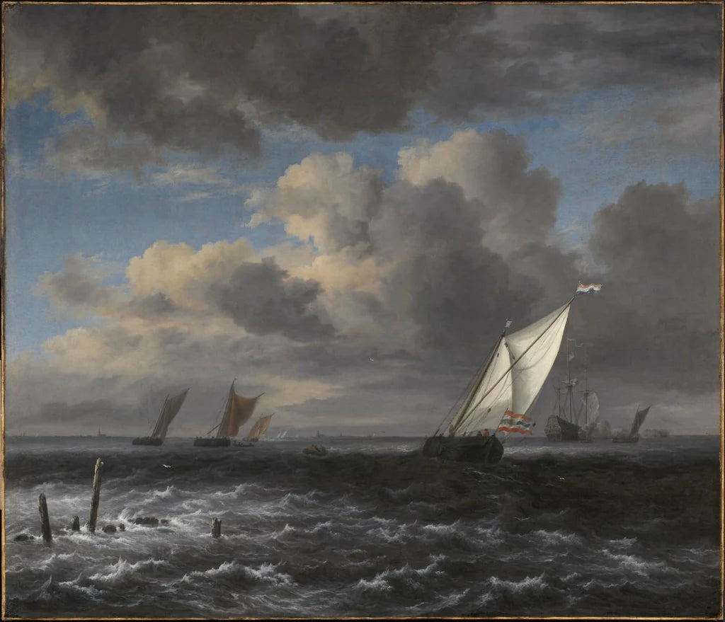 Mer démontée, peinture de Jacob van Ruisdael
