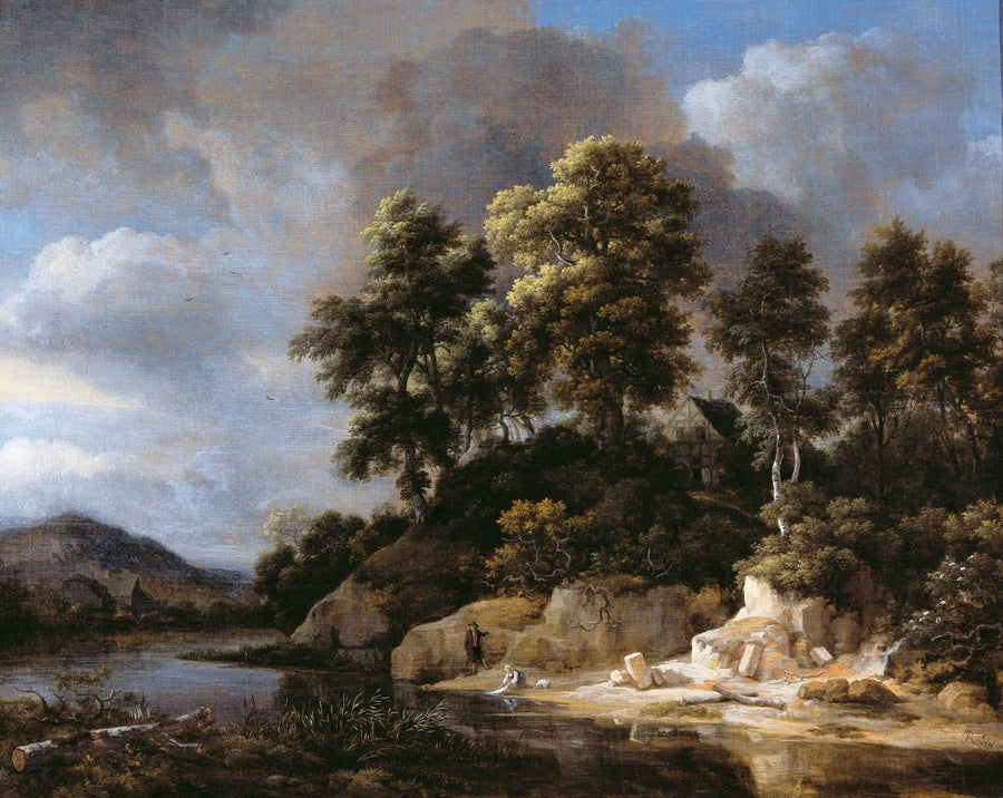 Paysage fluvial avec grève - Jacob van Ruisdael