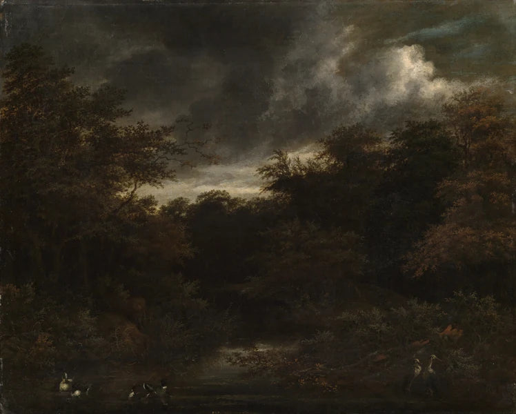 Étang forestier aux canards, peinture de Jacob van Ruisdael