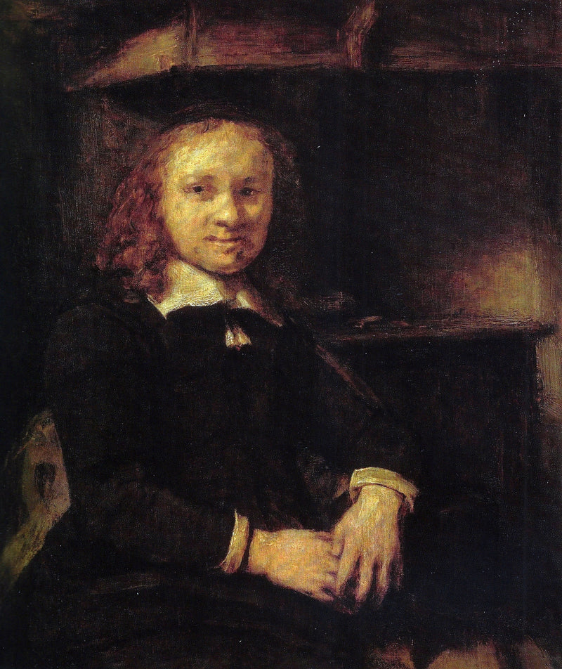 ภาพเหมือนของ Jan Boursse นั่งอยู่ใกล้เตาผิง - Rembrandt