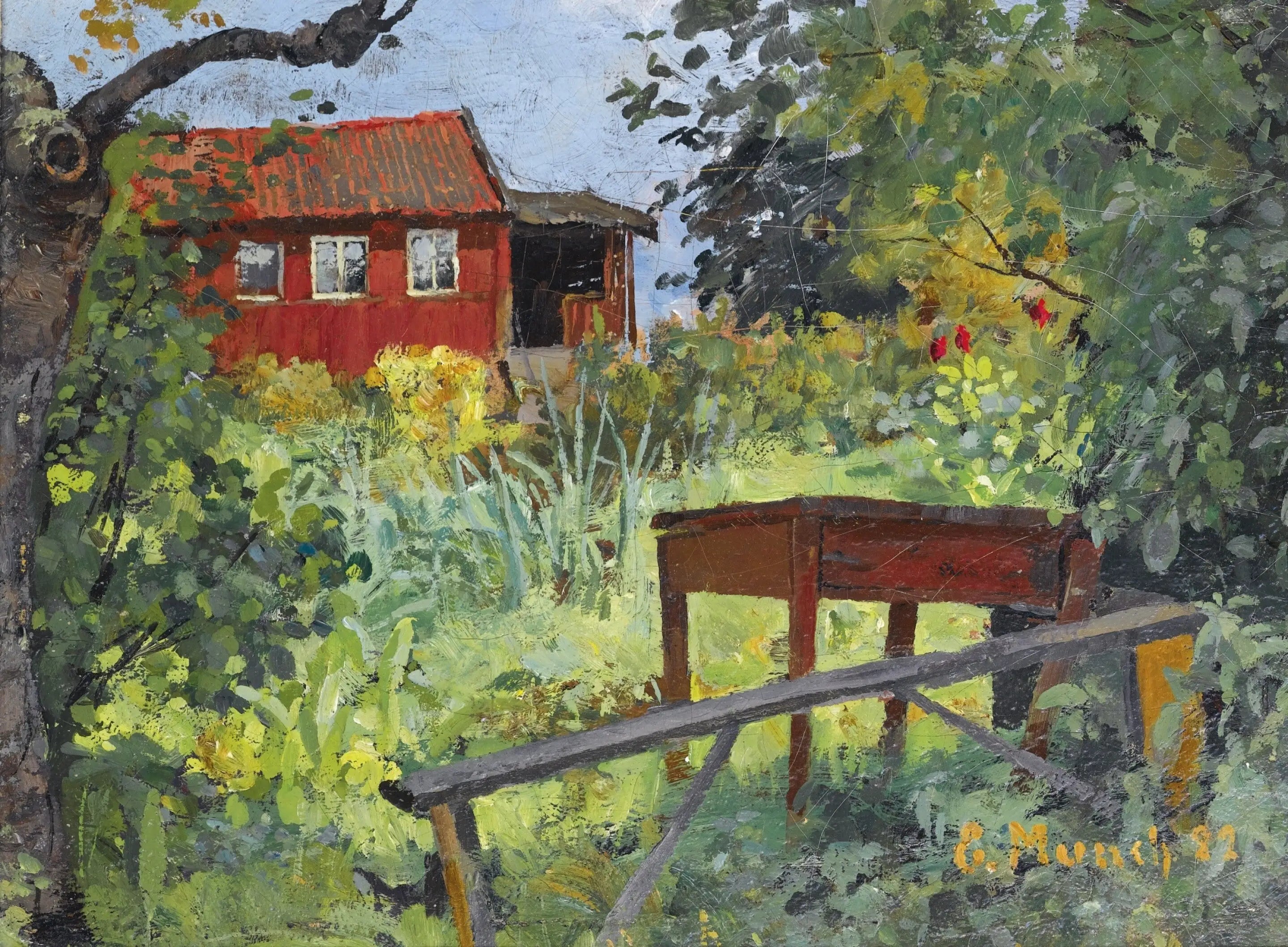 jardin à la maison rouge - Edvard Munch image 1 reproduction réalisée par Alpha Reproduction