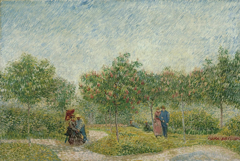 สวนที่มงมาร์ตร์กับคู่รัก - Vincent van Gogh